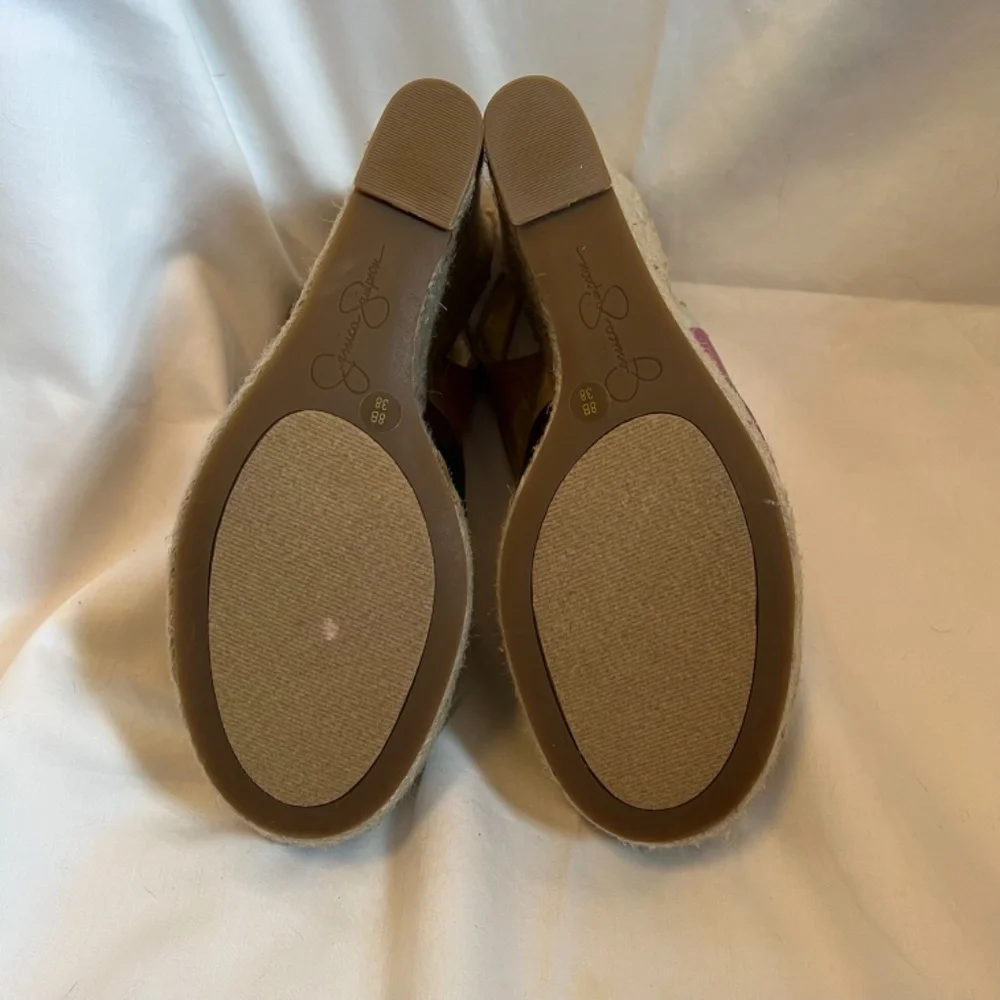 Jessica Simpson Madras Espadrille Slingback Wedge